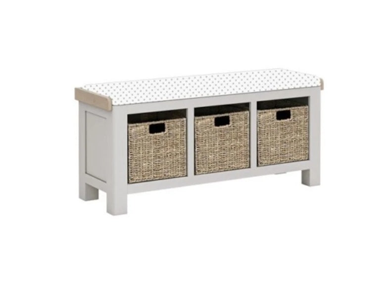 Salcombe Grey Storage Bench – Elegant, Modern & Built to Last