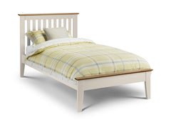 Salerno Ivory & Oak Bed Frame(Pre-order 3 ft, 4 ft6 for July '23 Del.)