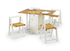 Savoy Foldaway Dining White/Natural - open