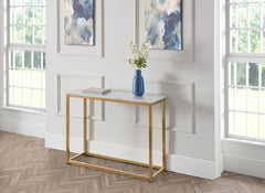 Scala White & Gold Console Table - room