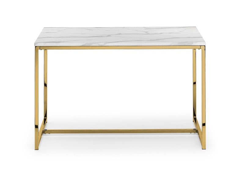 Scala White & Gold Dining Table