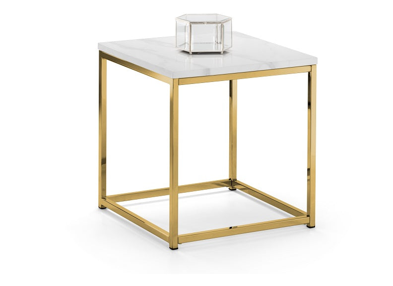 Scala White & Gold Lamp Table - 1