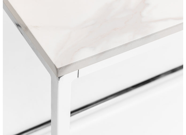 Scala White Console Table - detail