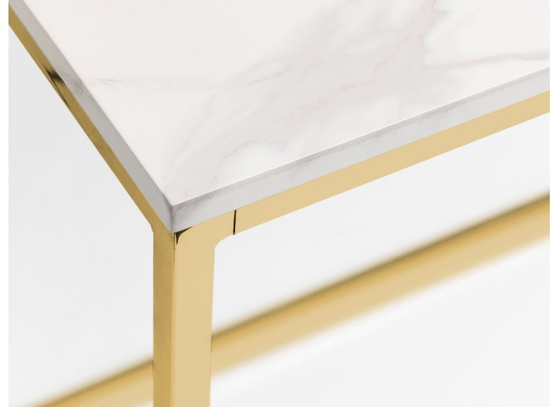 Scala White & Gold Coffee Table - top