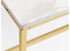 Scala White & Gold Table & Vittoria Chair Set