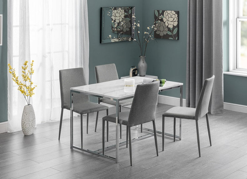 Scala White Table & Jazz Chair Dining Room