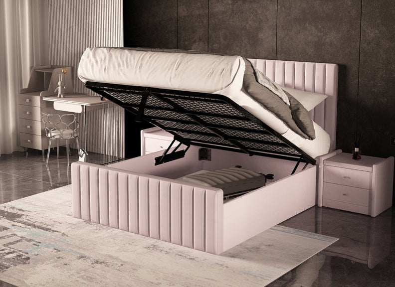 Selina Bed - Ottoman Base - open