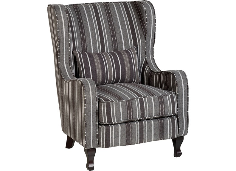 Sherborne Grey Stripe Armchair 