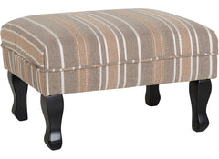 Sherborne Beige Stripe Fabric Footstool