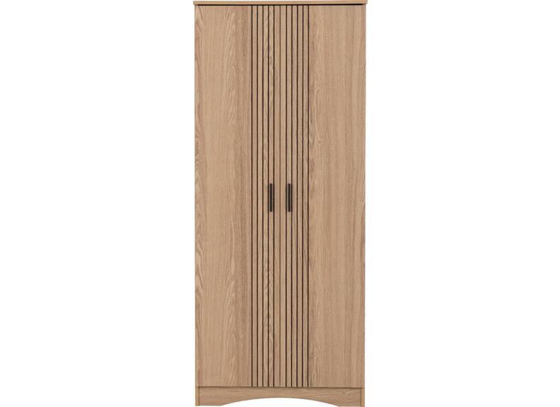 Tessa Two Door Wardrobe – Oak Effect Bedroom Wardrobe | Modern Bedroom Furniture