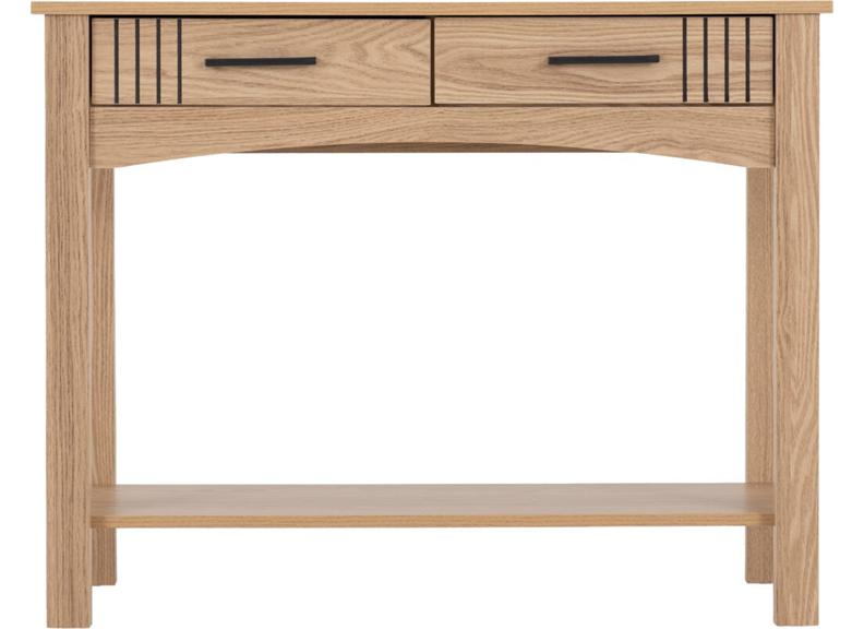Tessa Console Table – Oak Effect Wooden Occasional Table With Storage Compartment | Modern Occasional Furniture