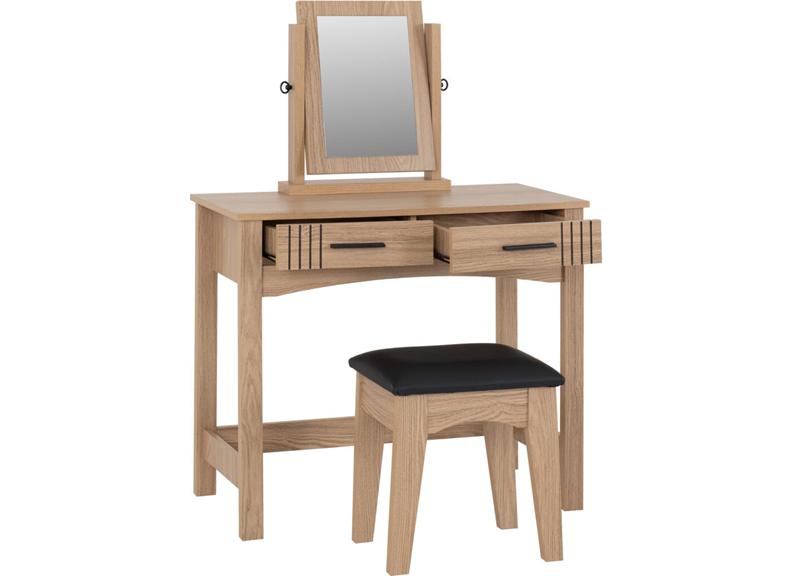 Tessa Dressing Table Set – Oak Effect Bedroom Furniture | Modern Bedroom Furniture
