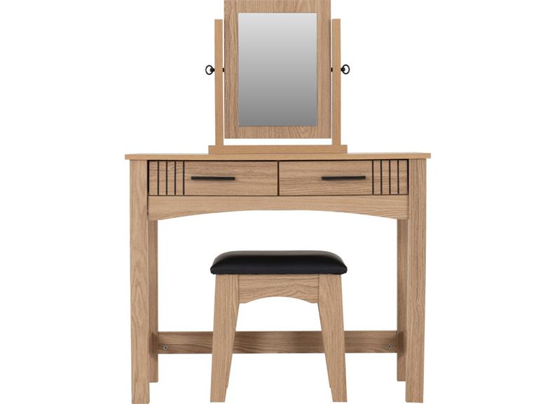 Tessa Dressing Table Set – Oak Effect Bedroom Furniture | Modern Bedroom Furniture