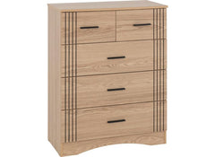 Tessa 2+3 Drawer Bedroom Chest – Oak Effect Bedroom Furniture | Modern Bedroom Furniture