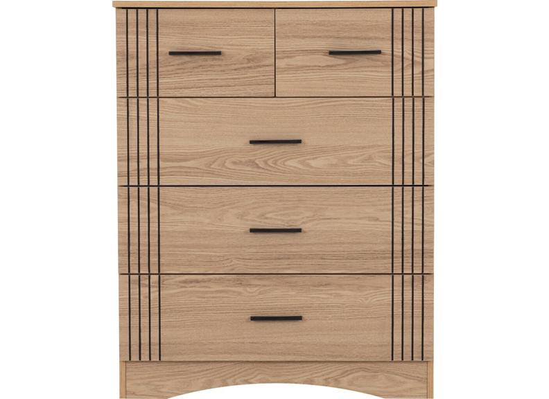 Tessa 2+3 Drawer Bedroom Chest – Oak Effect Bedroom Furniture | Modern Bedroom Furniture