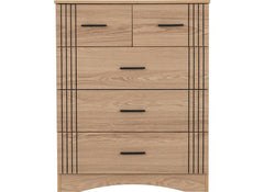 Tessa 2+3 Drawer Bedroom Chest – Oak Effect Bedroom Furniture | Modern Bedroom Furniture