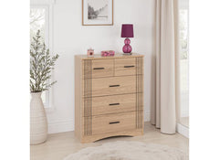 Tessa 2+3 Drawer Bedroom Chest – Oak Effect Bedroom Furniture | Modern Bedroom Furniture