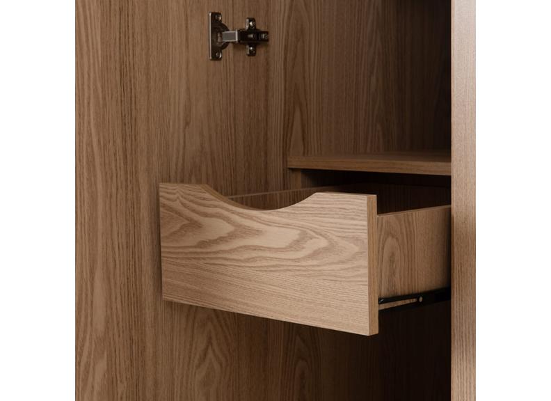 Tessa Four Door Mirrored Wardrobe – Oak Effect Bedroom Mirrored Wardrobe | Modern Bedroom Furniture