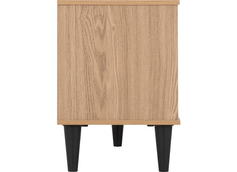 Tessa Large TV Cabinet – Oak Effect Wooden Long TV Unit  Modern Living Room Furniture