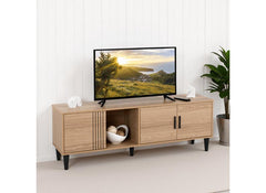 Tessa Large TV Cabinet – Oak Effect Wooden Long TV Unit  Modern Living Room Furniture