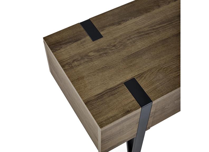 Troy Industrial Styled TV Unit with Drawer – Modern Metal & Wood TV Stand for Todays Living Rooms
