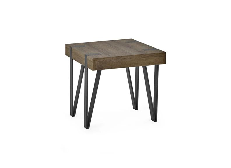 Troy Industrial Styled Lamp Table – Modern Metal & Wood Side Table for Living Rooms