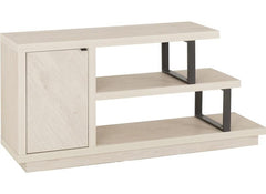 Turin TV Stand – Modern Wood & Metal TV Unit with Storage Cupboard – Contemporary Living Room Furniture