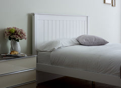 Taurus White High End Bed - headboard