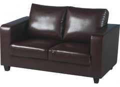 Tempo Dark Brown Two Seat PU sofa