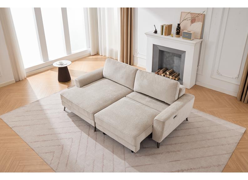 Thurso Left Hand Powered Sofa - open