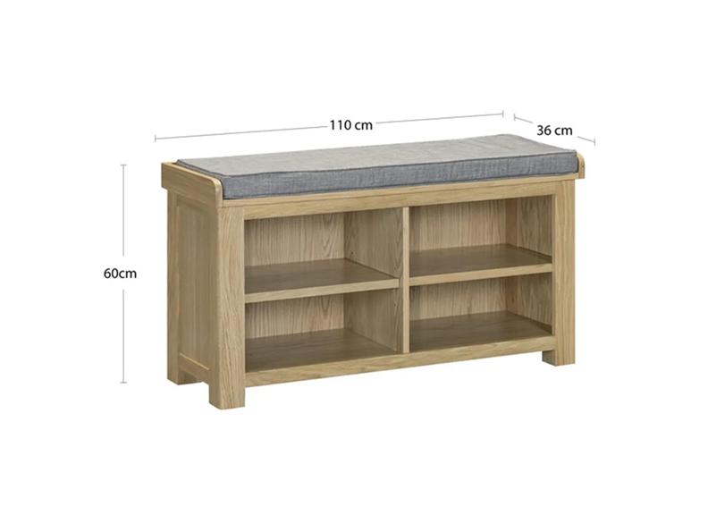New Treviso Oak Shoe Bench