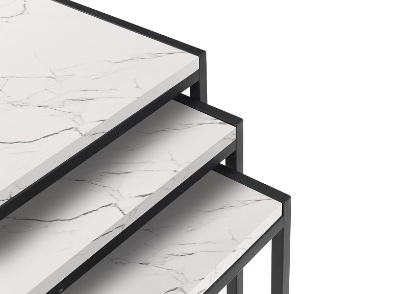 Tribeca Marble Effect Nest Of Tables - detail