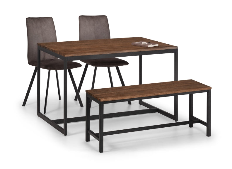 Tribeca Table With Tribeca Bench/Two Monroe Chairs