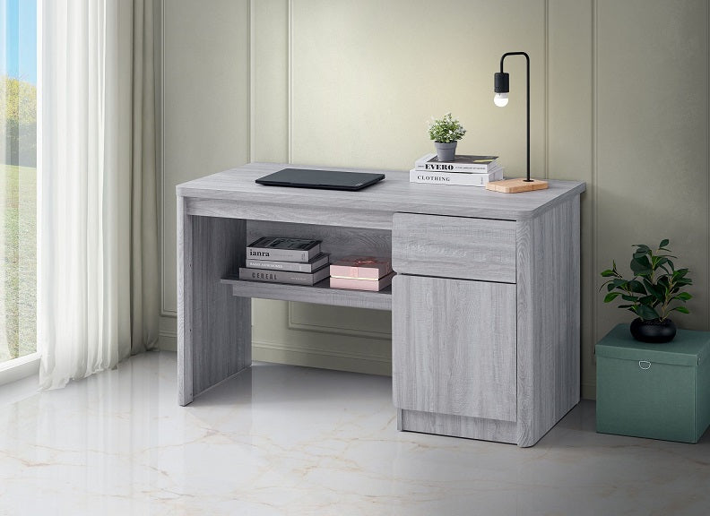 grey wood office desk