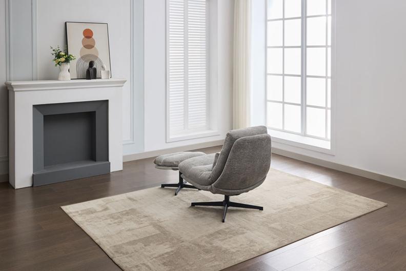 Turner Grey Chair With Footstool - 3