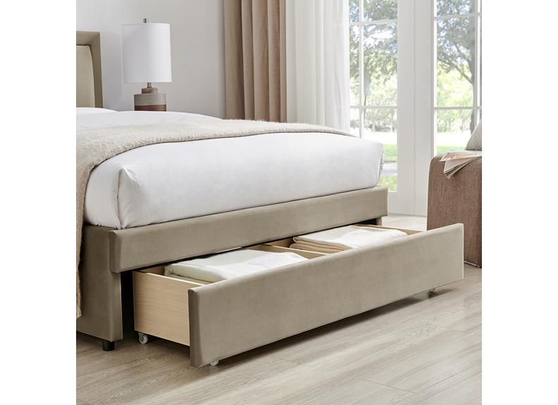 Ursa Taupe Bed - drawer 