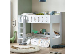 Vision Bunk Bed White Wooden Frame | Easy Clean Finish | Modern Space Saving Bed