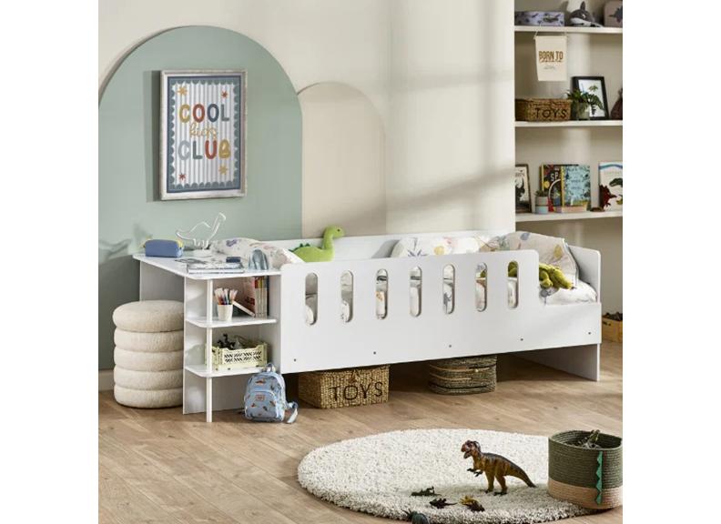 Vision Low Sleeper Bed With White Wooden Frame | Easy Clean Finish | Modern Convenient Sleeper Bed