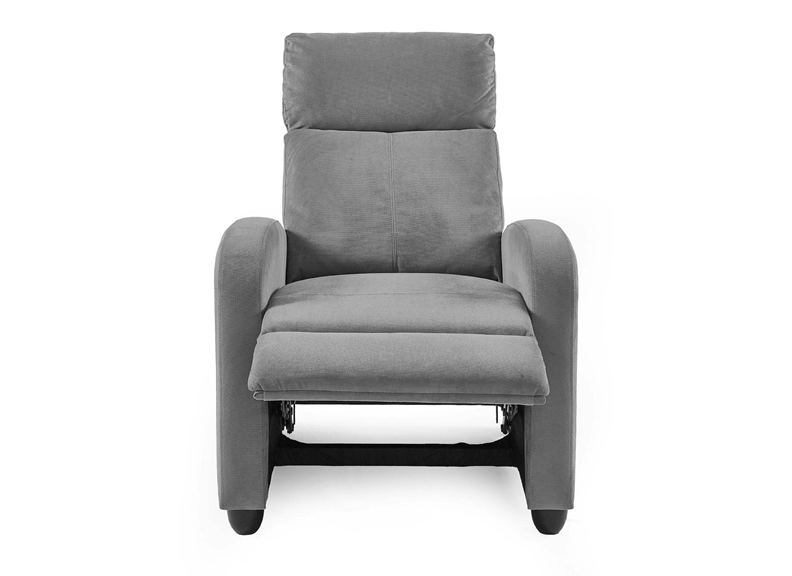 Vivo Grey Chenille Reclining Chair - 4