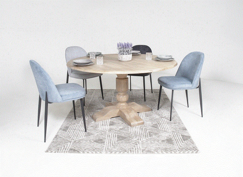 Valent Round Table W/Valent Blue Chairs