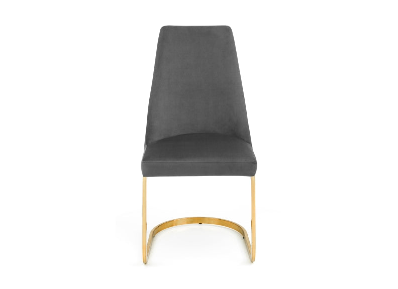 Vittoria Grey Velvet Chair - 2