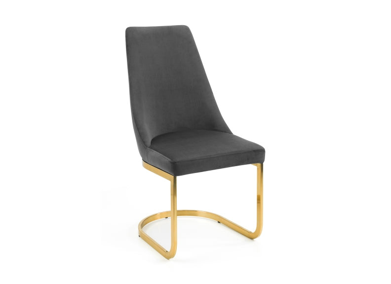 Vittoria Grey Velvet Chair - 1