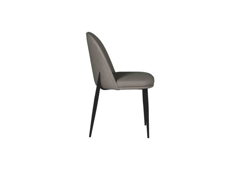 Valent Grey Leather Chair - 3