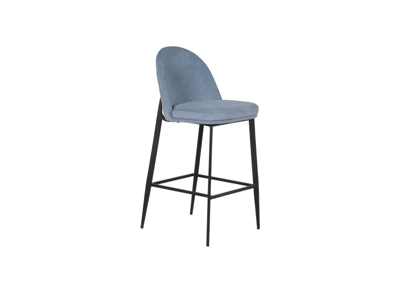 Valent Blue Fabric Bar Chair - 1