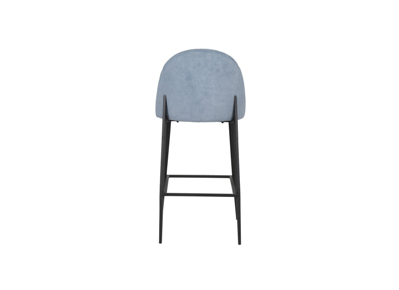 Valent Blue Fabric Bar Chair - rear