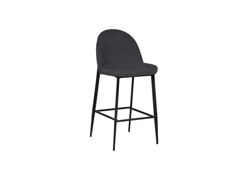 Valent Dark Grey Fabric Bar Chair - 1