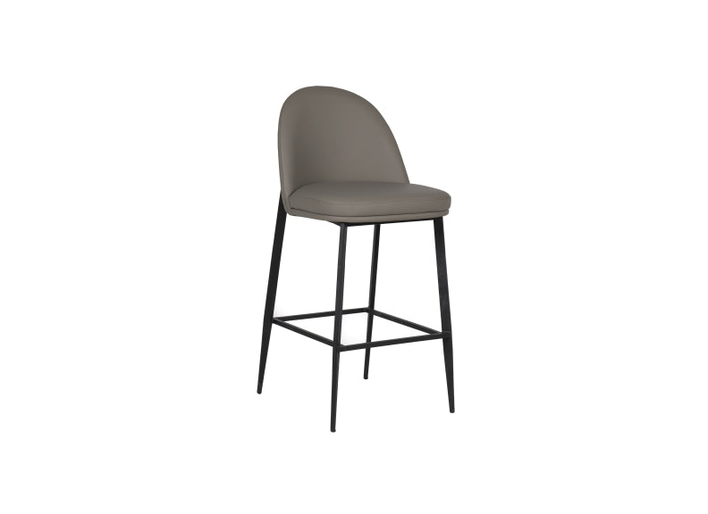 Valent Grey Faux Leather Bar Chair
