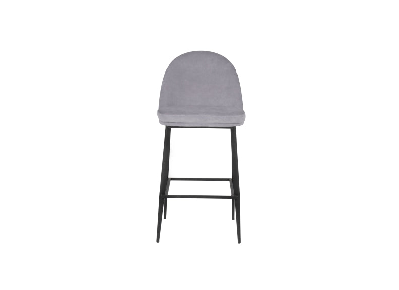 Valent Light Grey Fabric Bar Chair - 2