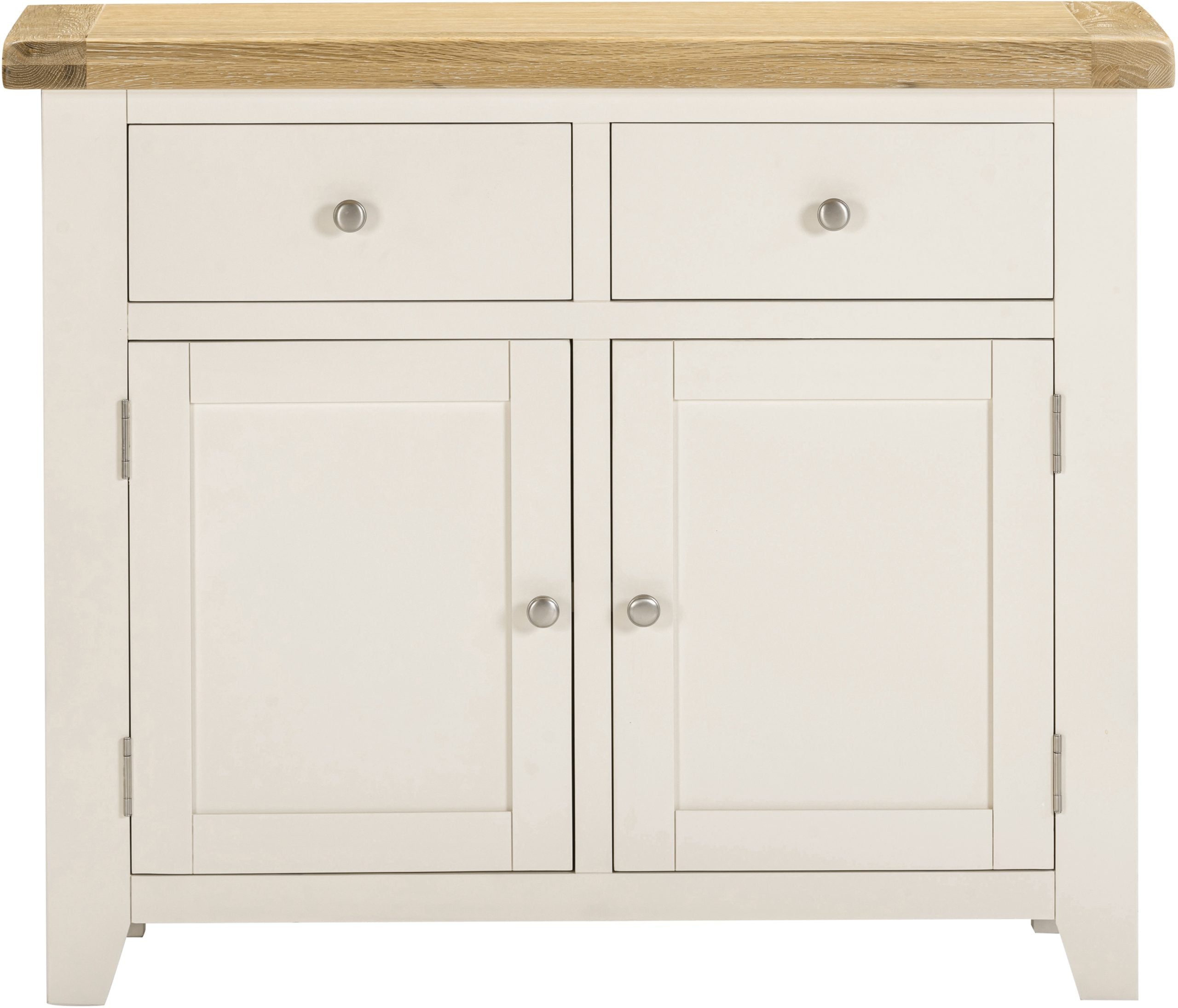 Windsor 2 Door 2 Drawer Sideboard – Ivory with Oak Top (WBF)