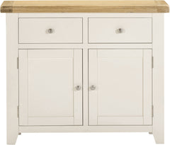 Windsor 2 Door 2 Drawer Sideboard – Ivory with Oak Top (WBF)
